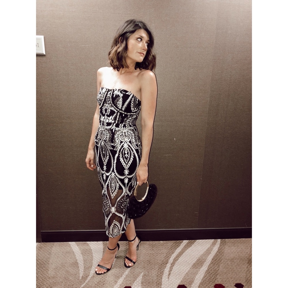 PrettyLittleThings black Sequin & Beaded Dress